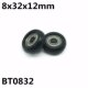 8x32x12mm Nylon wheel 新品 ball BT0832 hanginPg beari 10PCS