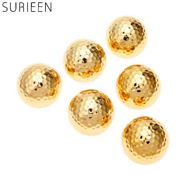 极速6 Pcslot Two Layeqr Golden Golf Balls Golf Practice Ball