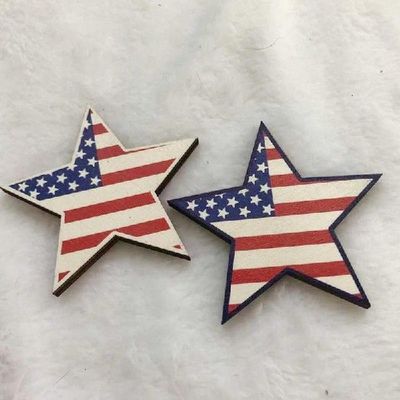 极速Wooden 4th Of July Stars Wooden StIar Sign Patriotic 4th