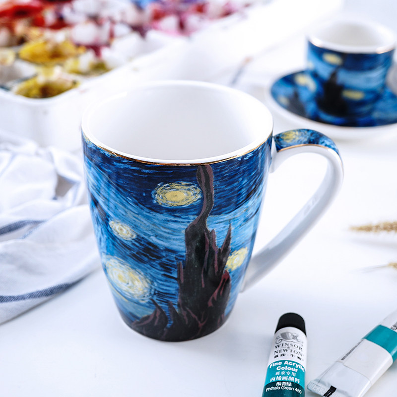 极速Famouspaint Van Goght The Starry Night Series Cappuccino