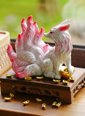 新品九尾狐狸招财灵狐佛堂u口供养神像小狐狸仙狐真身娘娘家用桌