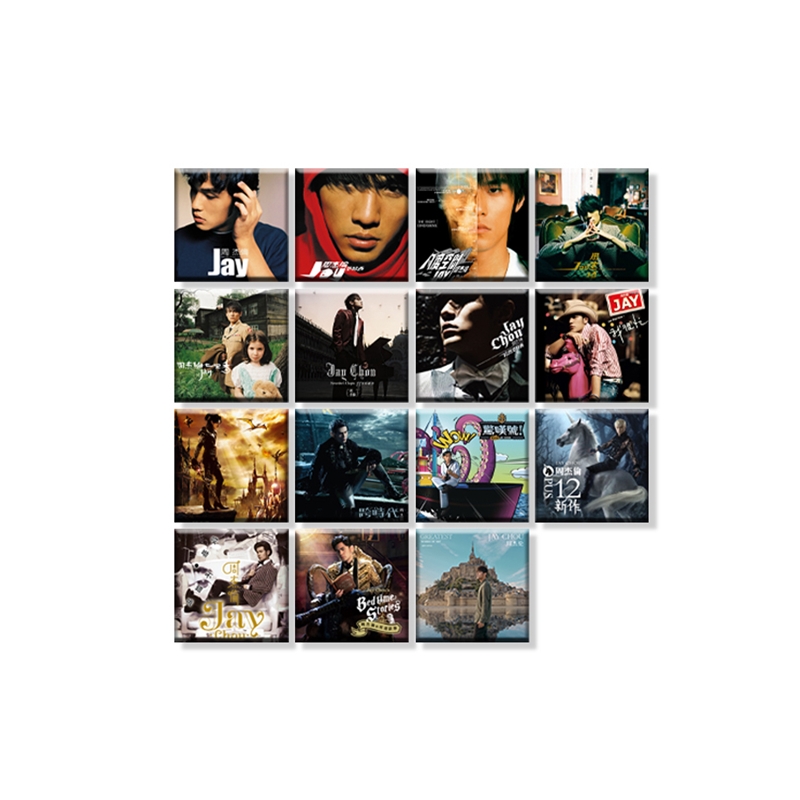 极速周杰伦新专辑封面磁吸冰箱贴jay歌词水晶玻璃S磁吸贴门贴全套