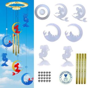 Mermaid Mold Wind Resin Silicone Bell 极速DIaY