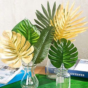 Leaves uDecoration Green 极速66Pcs Artificial Types Gold