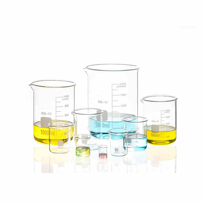极速25ml-1000ml玻璃烧杯套装透明烧L杯玻璃棒耐高温可加热实验