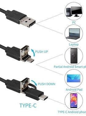 极速2020 New 7.0mm Endoscope Camera HD Flexible IP67 YWaterp