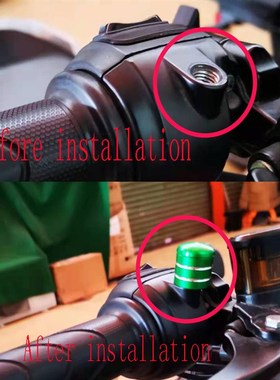 极速适用yamaha摩托车FZ6FZ8EFZ1铝合金改装后视镜螺丝堵头孔塞