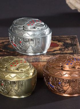 极速Vintage Tin Ashtrays 3 Colors Egypt LType Ash Trays for