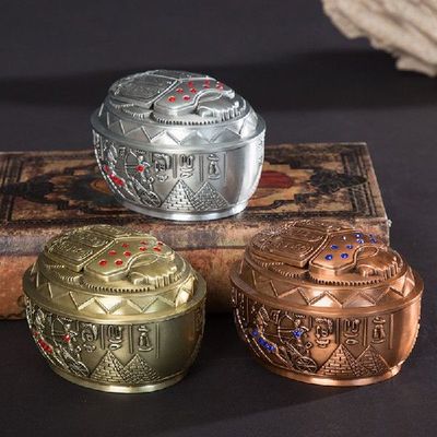 极速Vintage Tin Ashtrays 3 Colors Egypt LType Ash Trays for