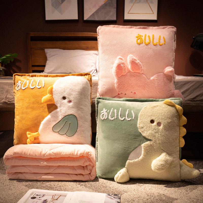 极速抱枕被d子两用小毛毯子二合一汽车靠枕办公室沙发午睡神器车