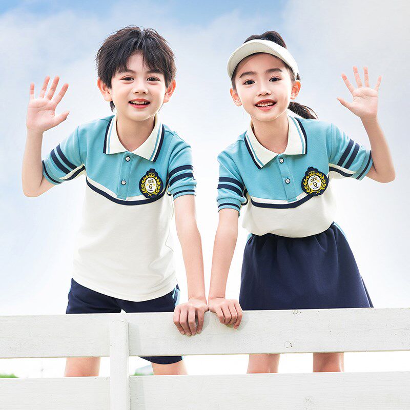 新品幼儿园园服三件套新款小学生表演服校服班服夏W装春秋运动装