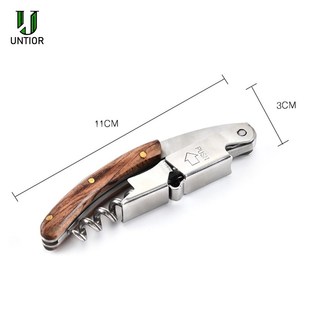 极速UNTIOR Wood Handlqe Wine Bottle Opener Professional Mult