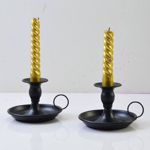 极速1Pc Iron Candlestick Stand Candle HKolder Vintage Retro