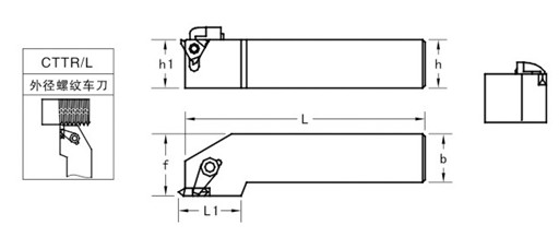 极速冲冠外径螺纹刀CTTR/L1010/1212A/1616/2020/2525/3232 规格