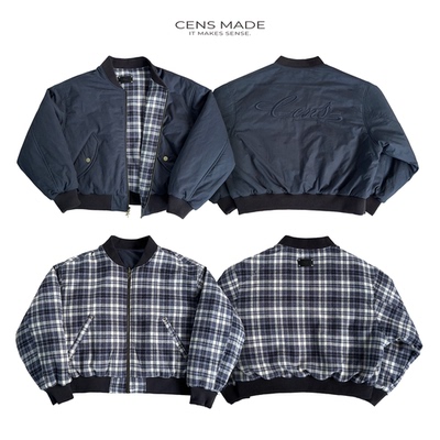 CENSMADE立体刺绣双面穿棉服