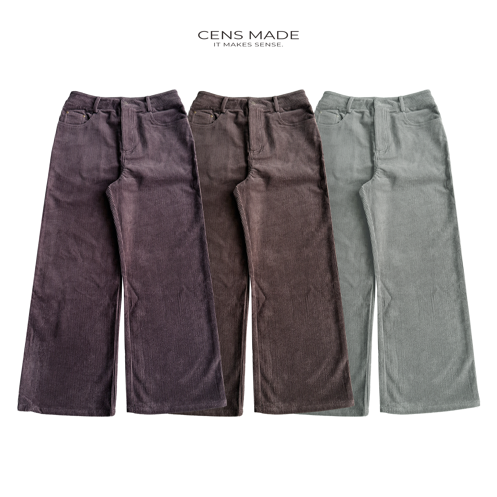 CENSMADE 做旧复古灯芯绒长裤休闲裤拼皮口袋宽松直筒BAGGY,男装,休闲裤,淘宝优惠券,粉丝福利购,淘宝优惠卷