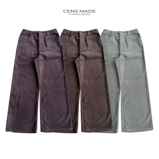 拼皮口袋宽松直筒BAGGY 休闲裤 CENSMADE 做旧复古灯芯绒长裤