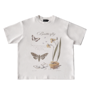 型T恤 云朵棉亲肤软糯透气boxy短宽版 CENSMADE 重生蝴蝶印花短袖