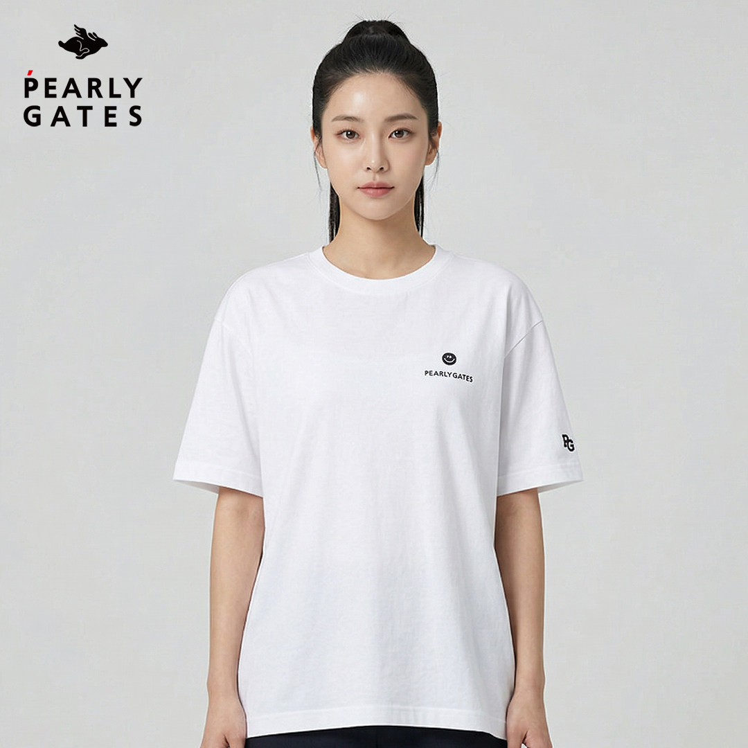 PearlyGates高尔夫服装女士夏季新款运动休闲圆领短袖T恤polo衫