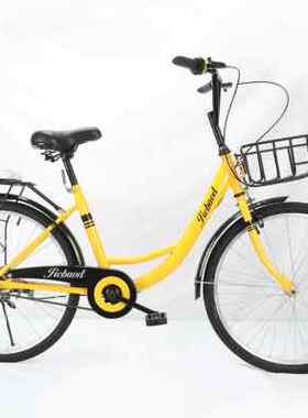 极速24寸大中学生成人轻便通勤男女小黄车ofo共享单X车实心胎自行