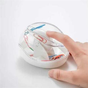 极速磁吸回形针收l纳盒滚动式取针盒创意办公收纳塑料回纹针收纳