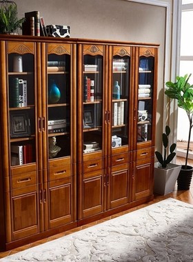 极速Hot Oak Bookcase/Bookshelf CoCmbination Office Filing Ca