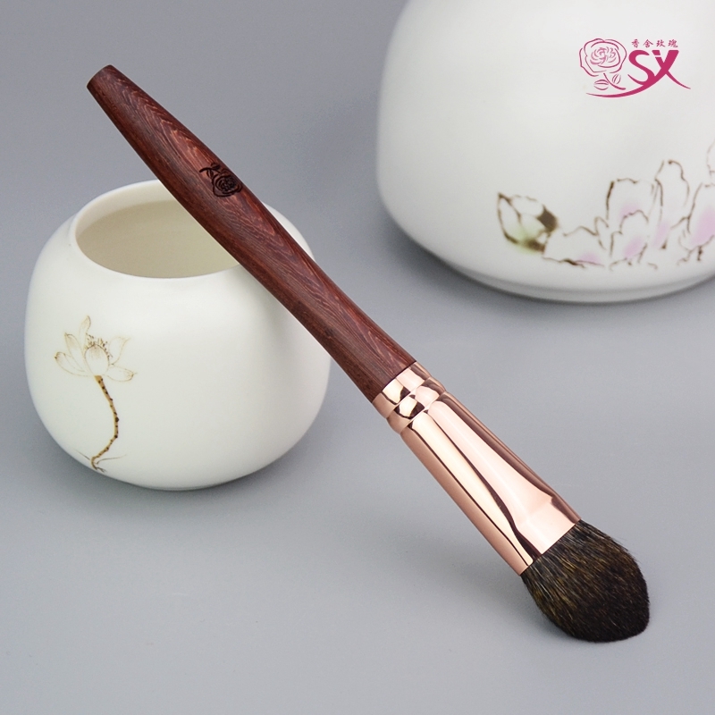 极速香舍b玫瑰SS02舌型腮红刷高光刷局部定妆刷松鼠毛动物毛化妆