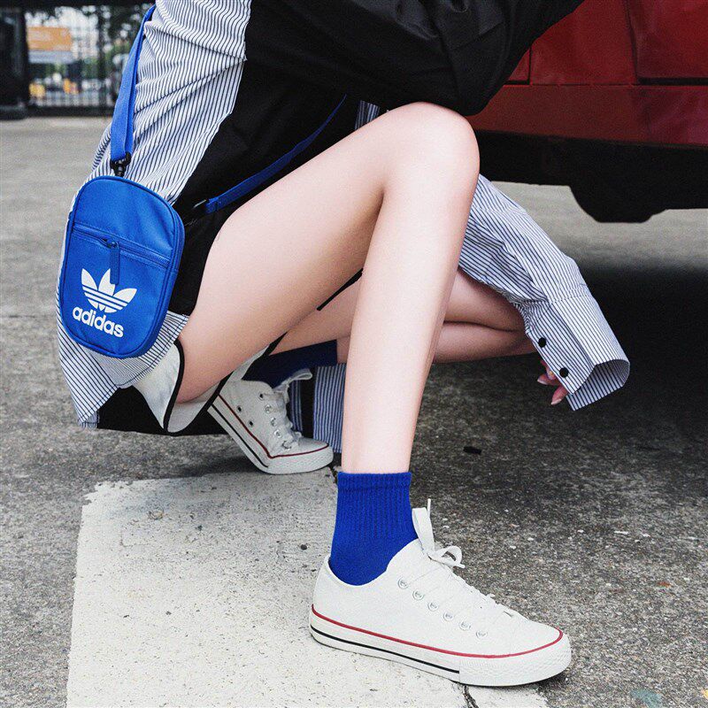 极速诸暨紫色袜子女n中筒袜秋冬纯棉浅口短款彩色短筒袜短袜红色