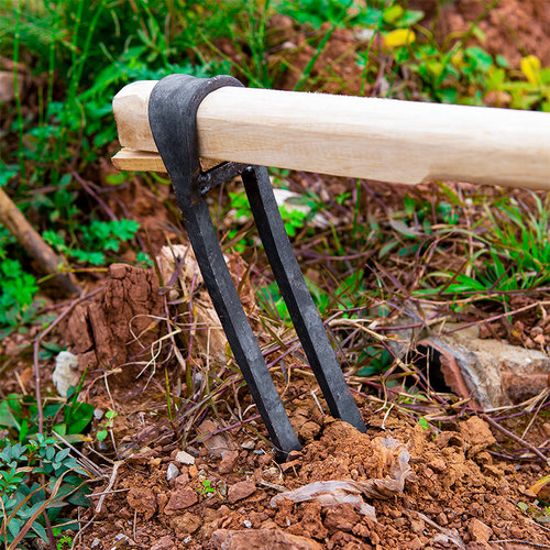 极速新品加厚g农用耙子锄头多功能钉耙松土翻土锄根翻地锄地神器