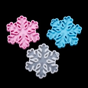 极速Multi-style Snowflake With Hole Silicone Molds WPendant