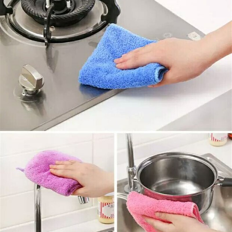 极速热销5条e装厨房清洁挂式擦手巾加厚超强吸水不粘油抹布挂巾洗