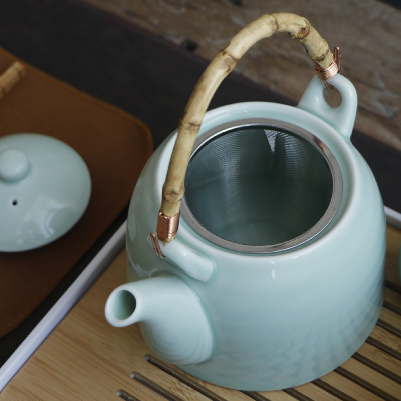 极速青瓷茶具套装家用q茶壶茶杯景德镇陶瓷现代简约日式整套大号