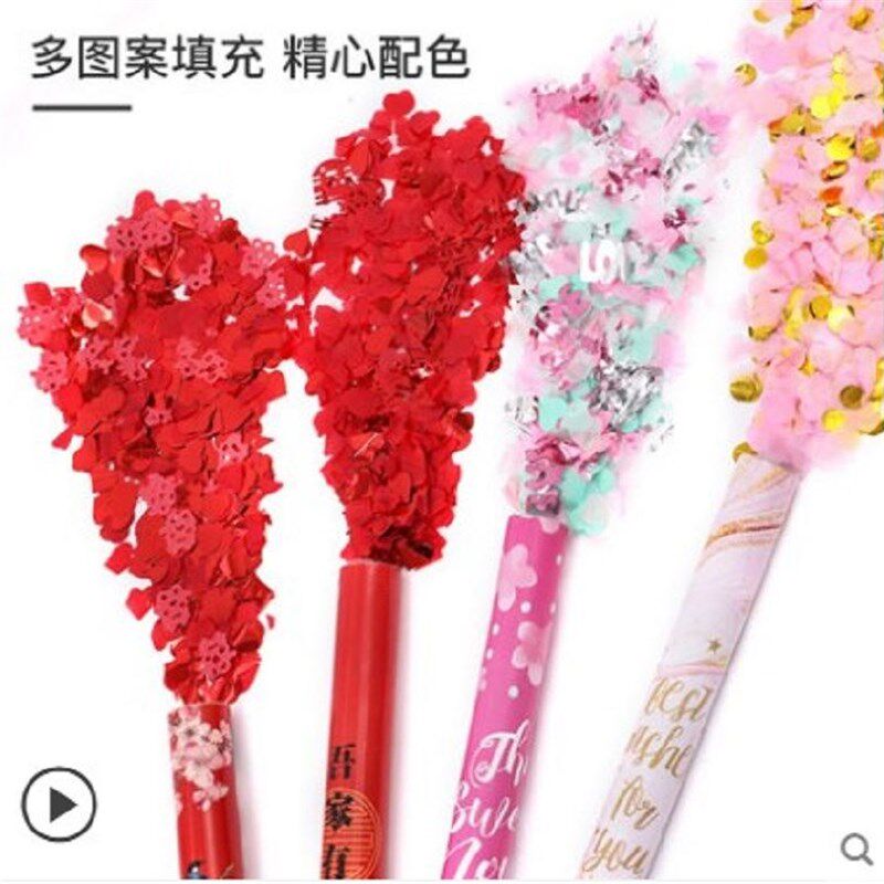 新品礼花礼炮结婚庆用品8支装求婚喷H花筒彩带玫瑰花瓣婚礼手持礼