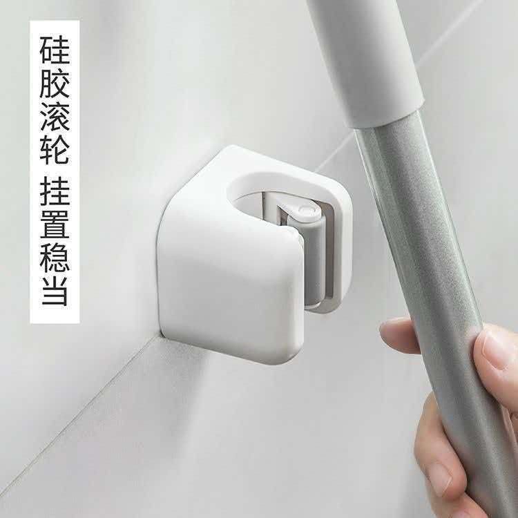壁挂式拖把架夹强力无痕固定架挂拖把神器免打孔卫生间浴室挂墙上