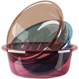 加厚塑料洗脸盆厨房透明洗菜盆学生宿舍大号洗衣盆家用婴儿洗脚盆