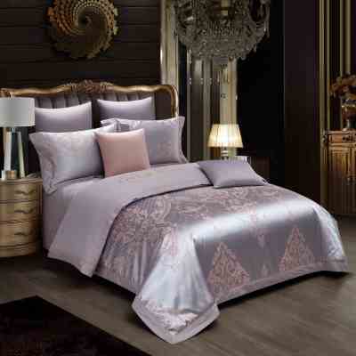 极速新品欧式轻奢丝加棉贡缎大提花绗缝床盖四件套U夹棉床单防滑