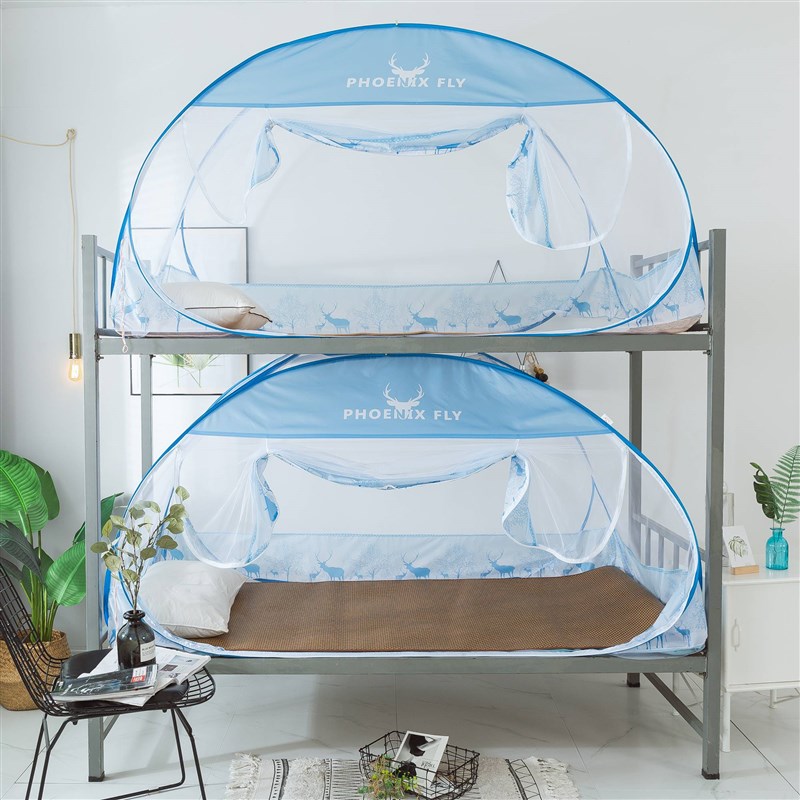 极速学生蚊帐免安装宿舍上下铺0.9米单人1.N2m高低床侧开门蒙古包