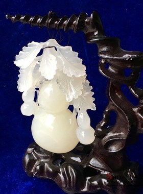 极速天然玉石福禄招财葫芦摆件家居酒柜风水N工艺品办公室装饰礼
