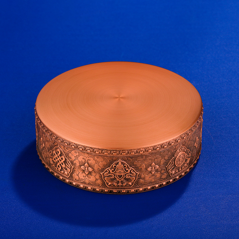 极速纯铜曼扎盘修盘紫铜八吉祥曼达C盘基盘曼茶罗铜修盘随身小号1