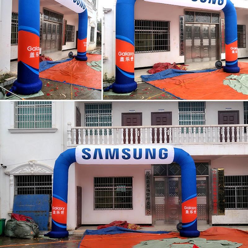 极速气模厂家f定制 四方形广告彩虹门 品牌促销开业活动专用充气