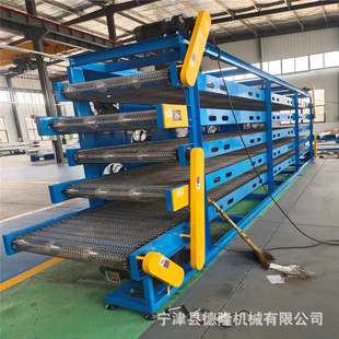 多层不锈钢网带输送机烘焙食品降温冷却网链输送线 宁津德隆网链