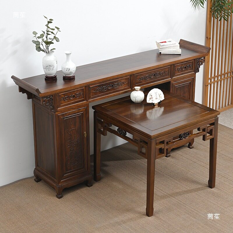 实木中堂供桌案台客厅条案新中式农村神台堂屋香案贡桌翘头桌佛台图片