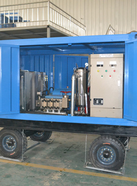 1000bar工业管道高压清洗机110kw电动工厂检修用工业管道清洗机