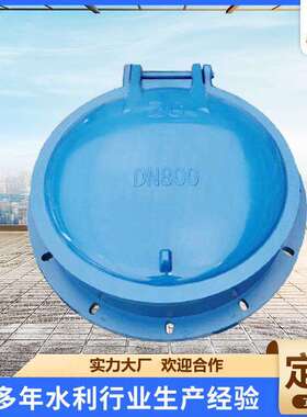 钢制拍门圆形污水处理复合材料玻璃钢拍门防倒灌下水管铸铁拍门