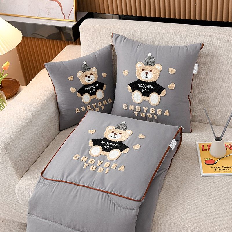 抱枕被子两用加厚汽车靠枕折叠二合一空调被四季通用多功能夏凉被