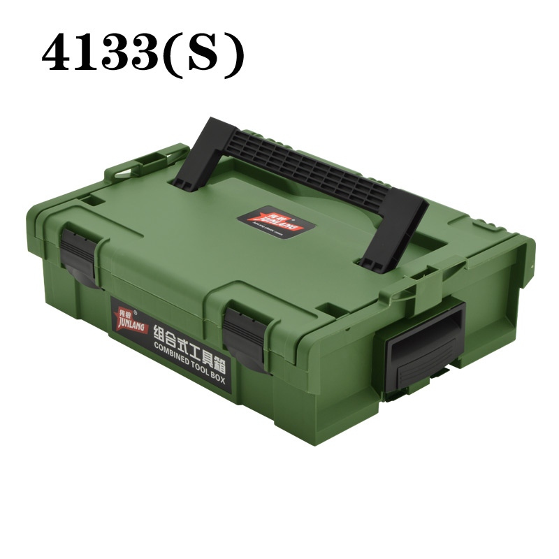 隽狼五金手提堆叠式工具箱塑料加B厚大号电钻电工木匠装修师傅用