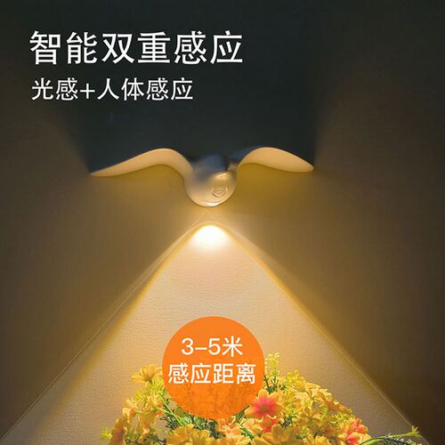 充电射灯感应免布线磁吸壁灯免接线led无线氛围灯客厅门牌照画灯