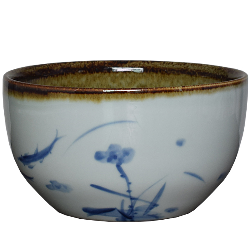 手工陶瓷花盆养金鱼缸铜钱草绿萝多肉盆栽碗莲睡莲水培盆乌龟缸