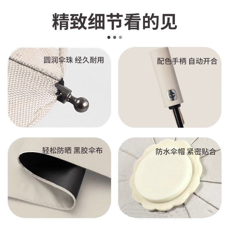 自动雨伞男女折叠太阳伞加大加固晴雨两用防晒防紫外线加厚遮阳伞,居家日用,伞,淘宝优惠券,粉丝福利购,淘宝优惠卷