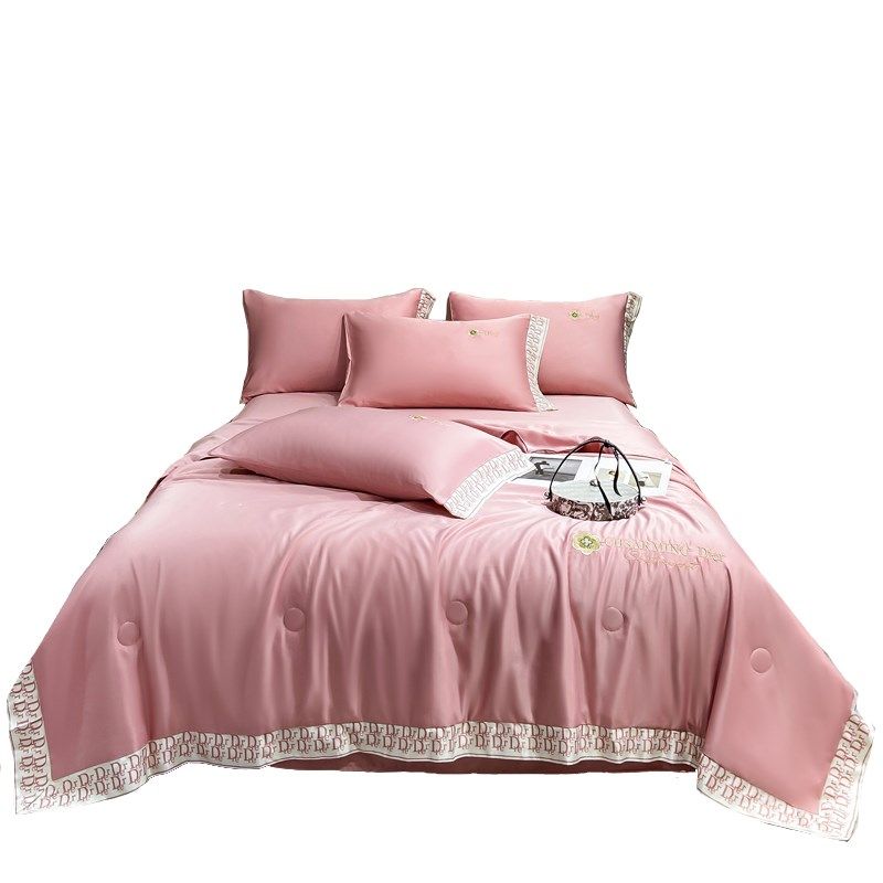 冰丝夏被夏凉被四件套夏季丝滑可水洗空调被子薄款被芯单双人床品,床上用品,化纤被,淘宝优惠券,粉丝福利购,淘宝优惠卷